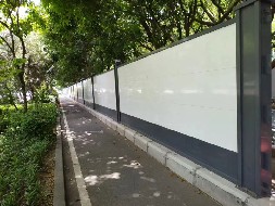 科技園施工有序推進(jìn)，旭東鋼結(jié)構(gòu)圍擋守護(hù)文明顏值